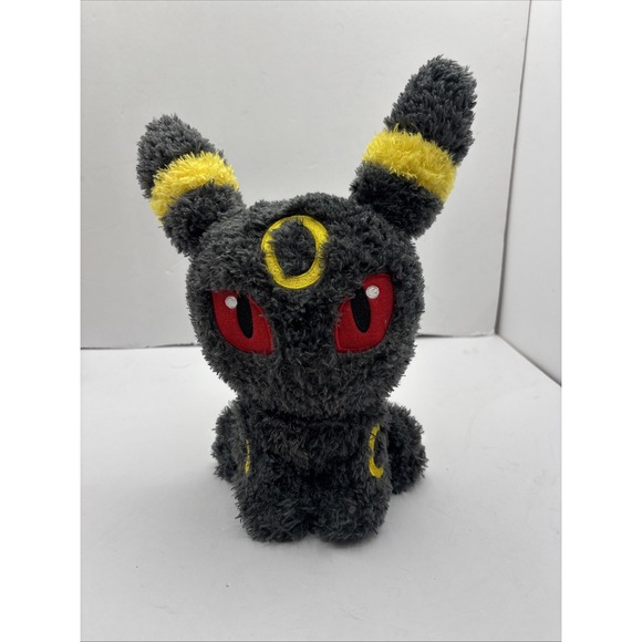 Pokemon Other - Sekiguchi Moko Umbreon Blackie Fluffy Plushie 11" Made In China